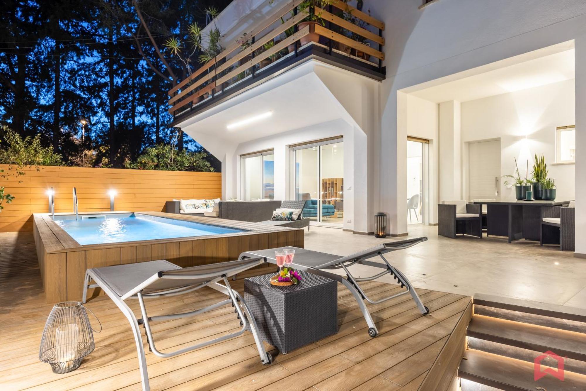 Appartamento In Villa Con Piscina Privata Palermo Zewnętrze zdjęcie